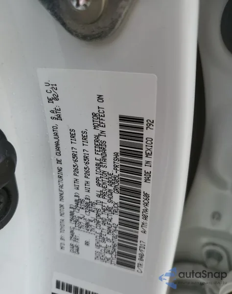 2021 Toyota Tacoma Double Cab из США, поврежденный, VIN 3TYCZ5AN6MT027642